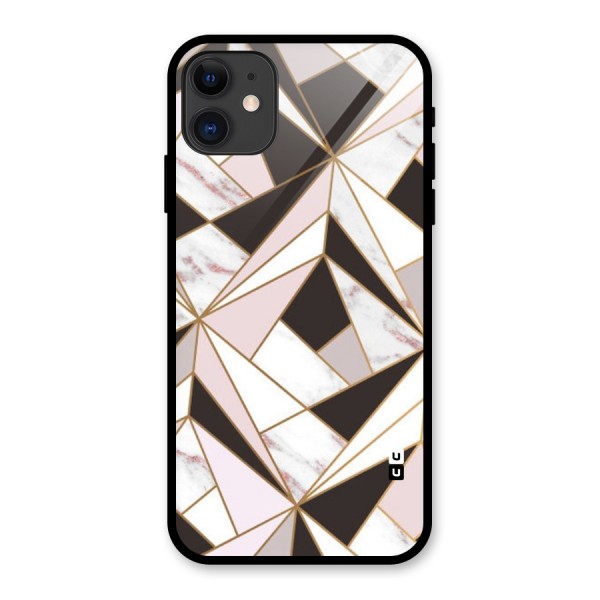 Abstract Corners Glass Back Case for iPhone 11