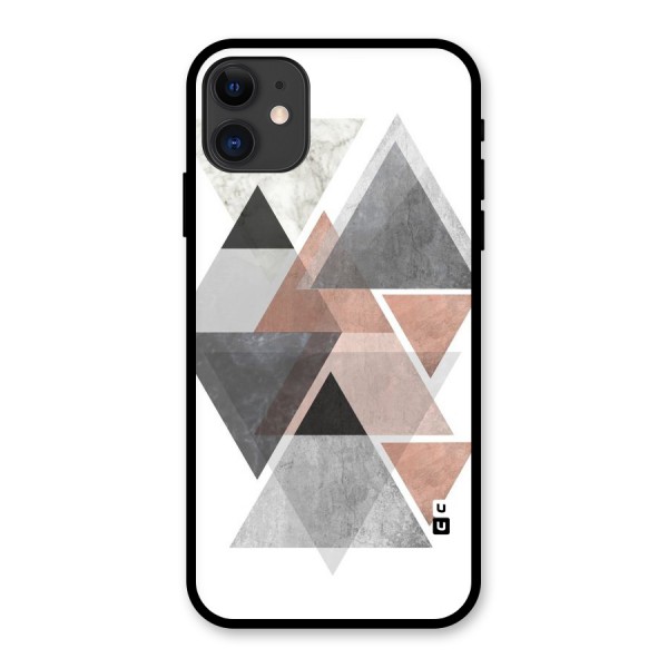 Abstract Diamond Pink Design Glass Back Case for iPhone 11