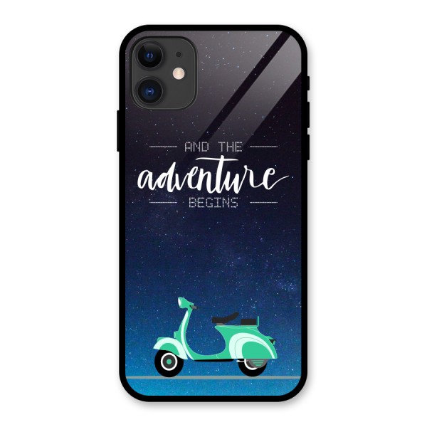 Adventure Scooter Glass Back Case for iPhone 11
