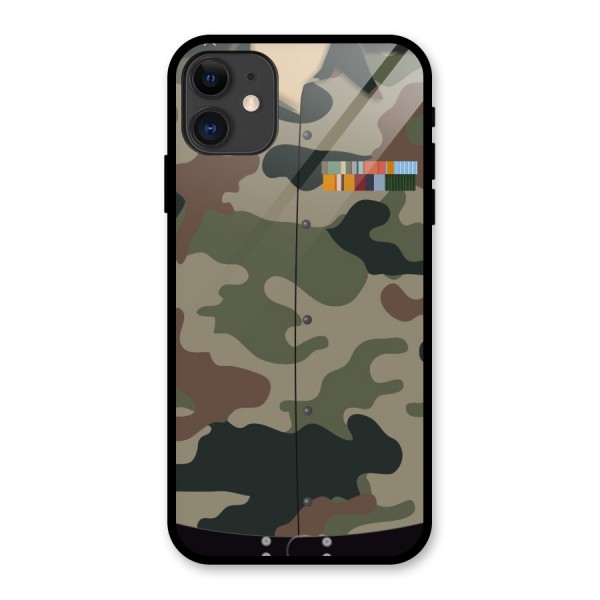 Army Uniform Glass Back Case for iPhone 11