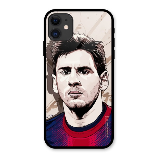 Barca King Messi Glass Back Case for iPhone 11