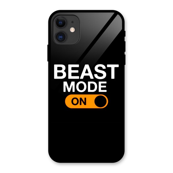 Beast Mode Switched On Glass Back Case for iPhone 11