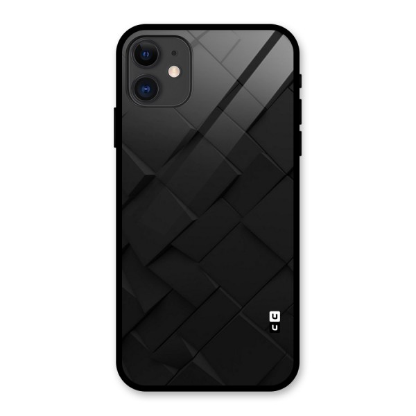 Black Elegant Design Glass Back Case for iPhone 11