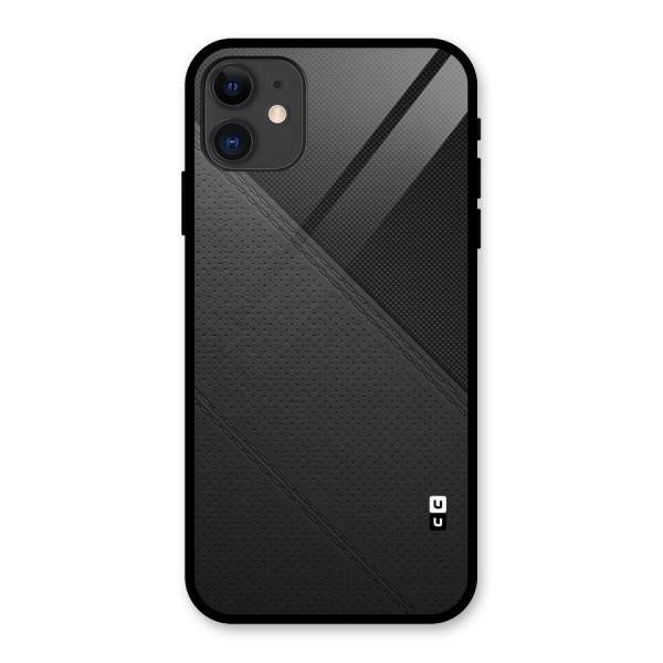 Black Polka Stripe Glass Back Case for iPhone 11