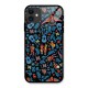 Blue Guitar Pattern Glass Back Case for iPhone 11