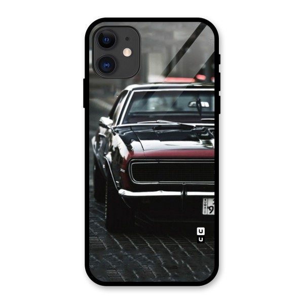 Class Vintage Car Glass Back Case for iPhone 11