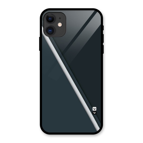 Classic Single Stripe Glass Back Case for iPhone 11