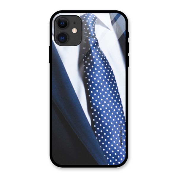 Classy Tie Glass Back Case for iPhone 11