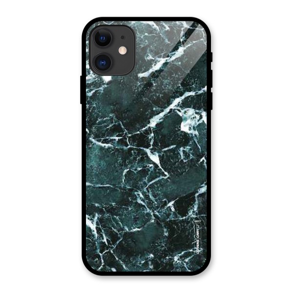 Dark Green Marble Glass Back Case for iPhone 11