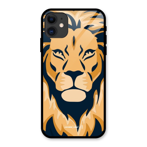 Designer Lion Glass Back Case for iPhone 11