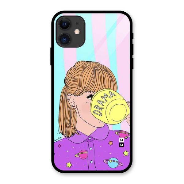 Drama Cup Glass Back Case for iPhone 11