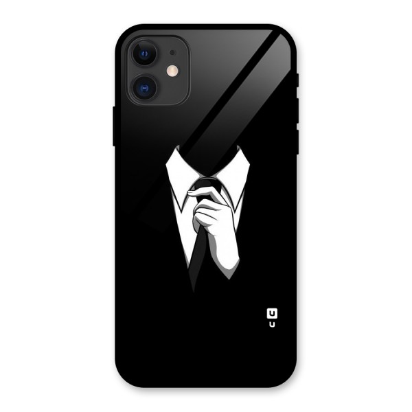 Faceless Gentleman Glass Back Case for iPhone 11