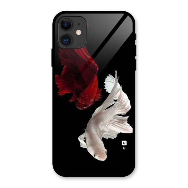 Fish Design Glass Back Case for iPhone 11