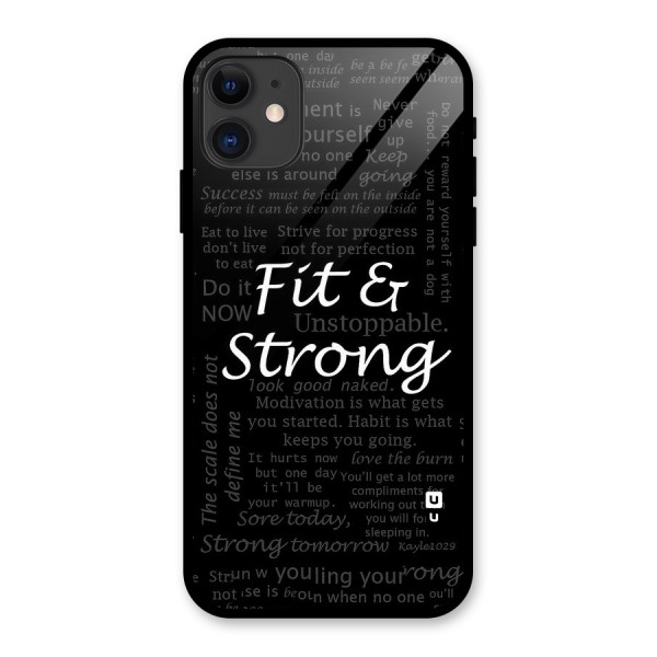 Fit And Strong Glass Back Case for iPhone 11