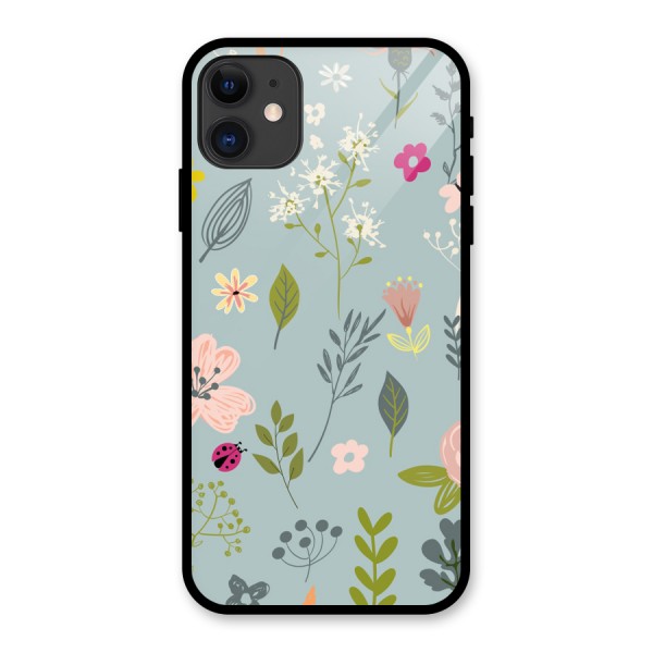 Flawless Flowers Glass Back Case for iPhone 11