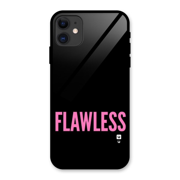 Flawless Pink Design Glass Back Case for iPhone 11