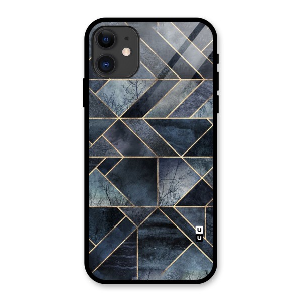 Forest Abstract Lines Glass Back Case for iPhone 11