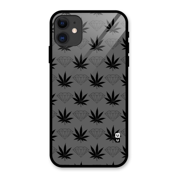 Grass Diamond Glass Back Case for iPhone 11