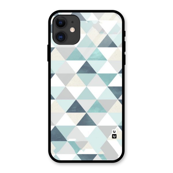 Green And Grey Pattern Glass Back Case for iPhone 11