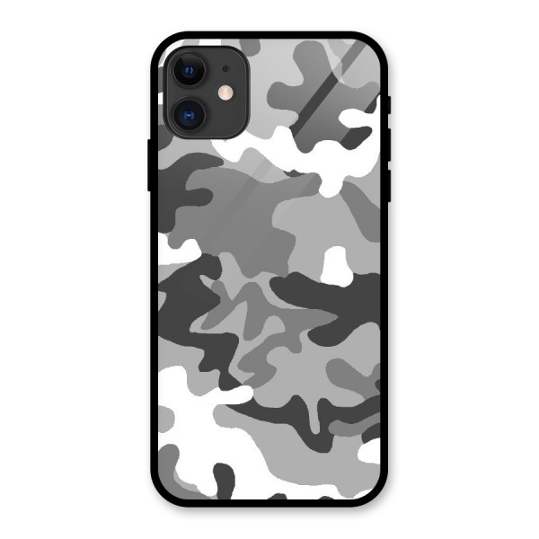 Grey Military Glass Back Case for iPhone 11