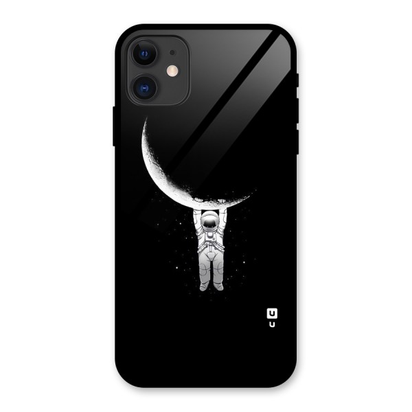 Hanging Astronaut Glass Back Case for iPhone 11