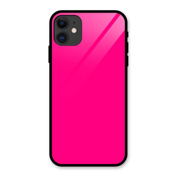 Hot Pink Glass Back Case for iPhone 11