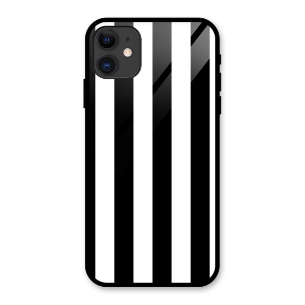 Lavish Black Stripes Glass Back Case for iPhone 11