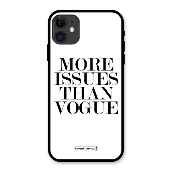 More Issues than Vogue (White) Glass Back Case for iPhone 11