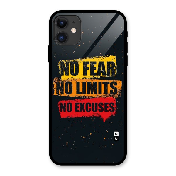 No Fear No Limits Glass Back Case for iPhone 11