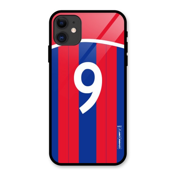 Number 9 Jersey Glass Back Case for iPhone 11
