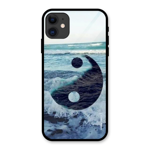 Oceanic Peace Design Glass Back Case for iPhone 11