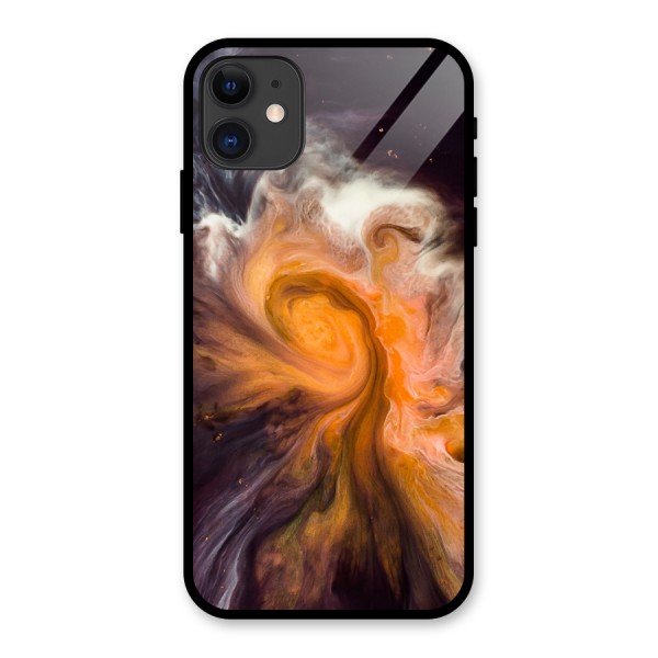 Orange Fusion Glass Back Case for iPhone 11