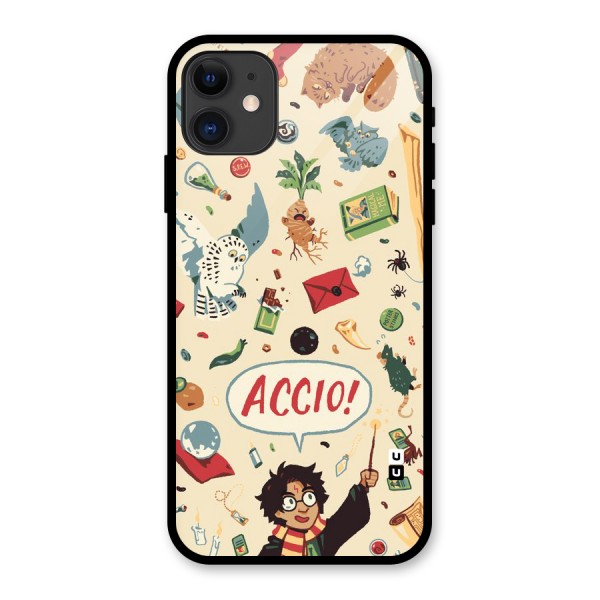 Owl Letter Glass Back Case for iPhone 11