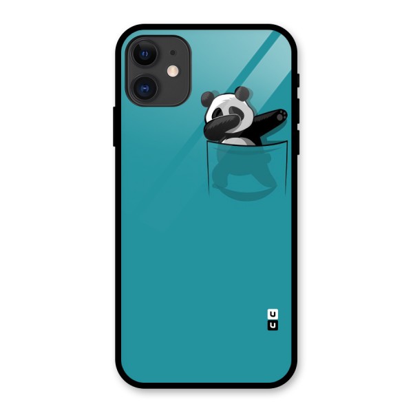 Panda Dabbing Away Glass Back Case for iPhone 11