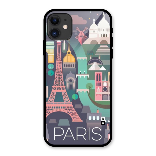 Pink Cute Tower Glass Back Case for iPhone 11