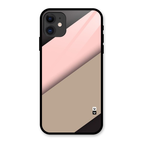 Pink Diagonal Glass Back Case for iPhone 11
