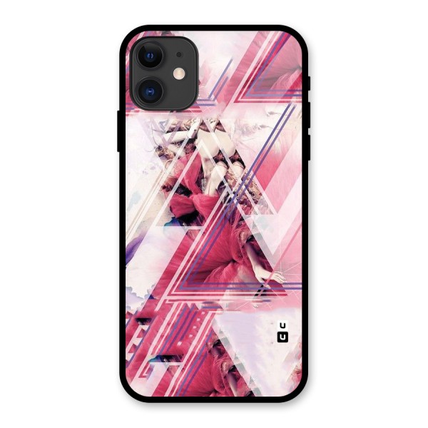 Pink Rose Abstract Glass Back Case for iPhone 11