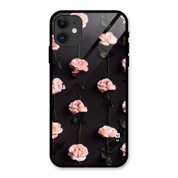 Pink Roses Glass Back Case for iPhone 11