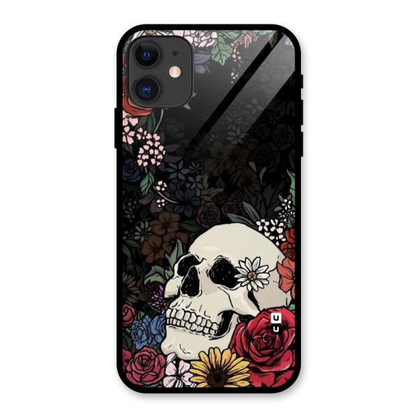 Pretty Skull Glass Back Case for iPhone 11