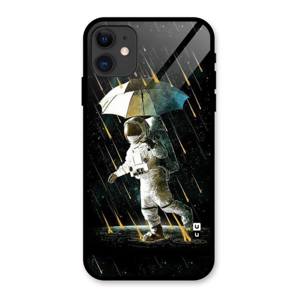 Rain Spaceman Glass Back Case for iPhone 11