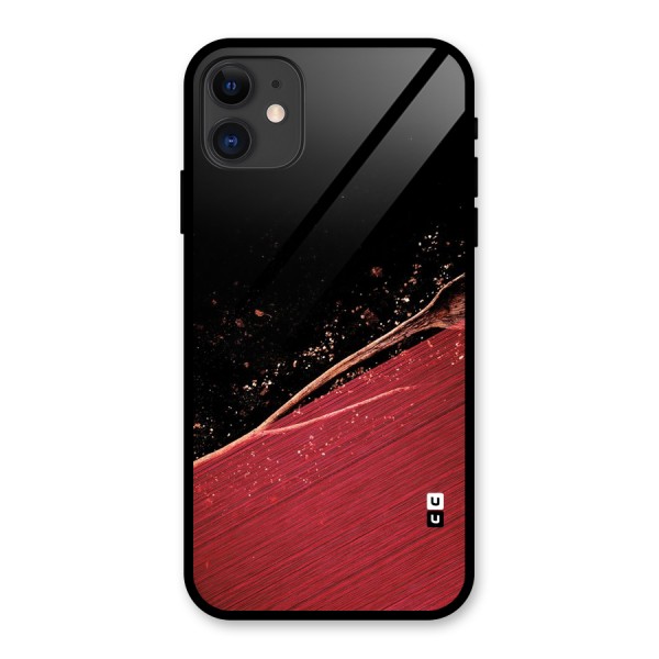 Red Flow Drops Glass Back Case for iPhone 11