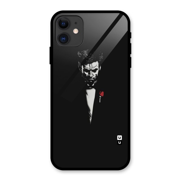 Rose Man Glass Back Case for iPhone 11