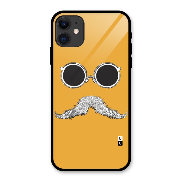 Sassy Mustache Glass Back Case for iPhone 11