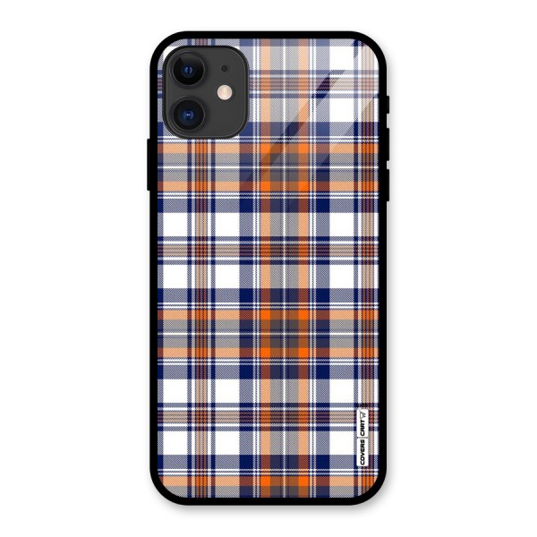 Shades Of Check Glass Back Case for iPhone 11