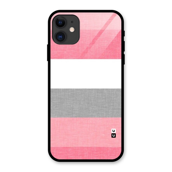 Shades Pink Stripes Glass Back Case for iPhone 11