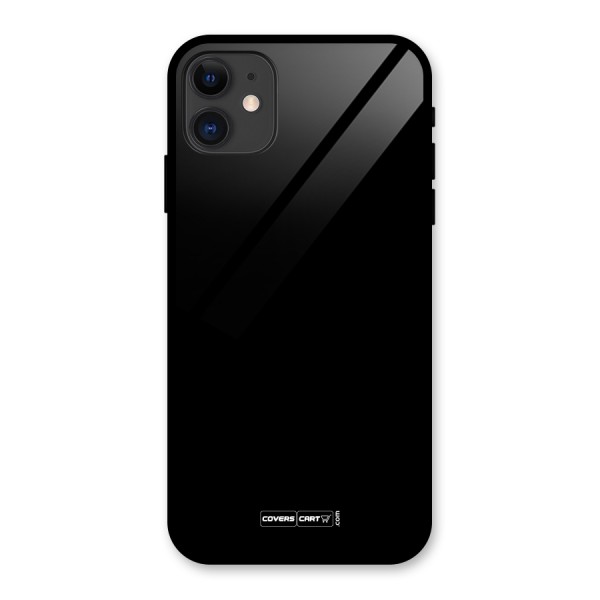 Simple Black Glass Back Case for iPhone 11