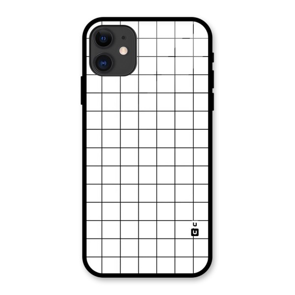Simple Checks Glass Back Case for iPhone 11
