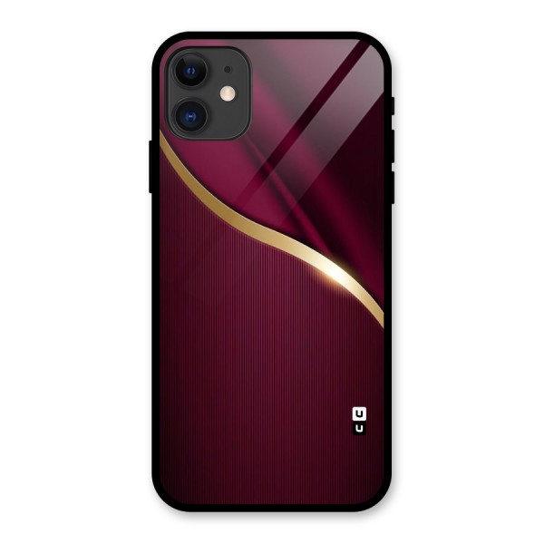 Smooth Maroon Glass Back Case for iPhone 11