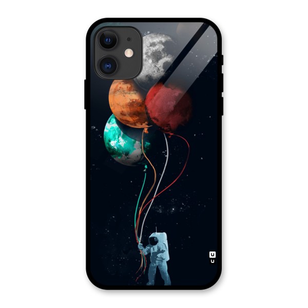 Space Balloons Glass Back Case for iPhone 11