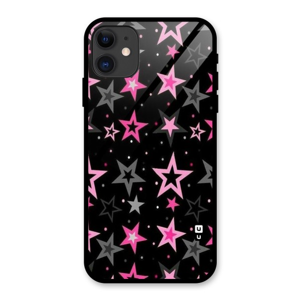 Star Outline Glass Back Case for iPhone 11